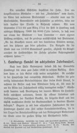 3. Hamburgs Handel im achtzehnten Jahrhundert.