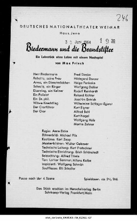 Biedermann und die Brandstifter