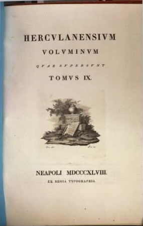 Herculanensium voluminum quae supersunt. 9. 1848