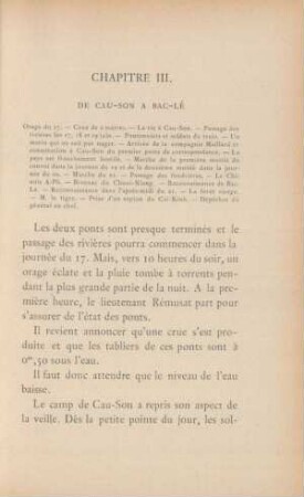 Chapitre III. De Cau-Son a Bac-Lé