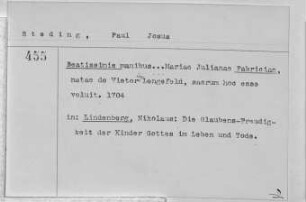 Fabricius, Maria Juliana - Falck, Christoph