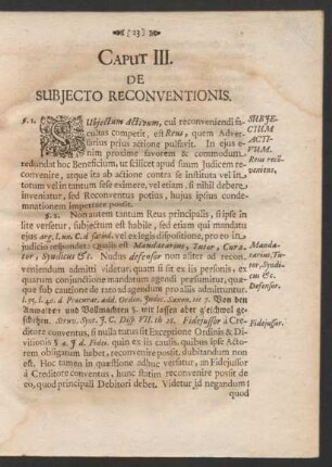 Caput III. De Subiecto Reconventionis.
