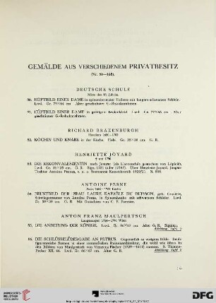 Gemälde aus verschiedenem Privatbesitz (Nr. 80-188)