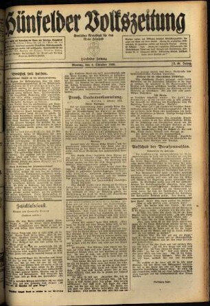 Ausgabe vom Montag, den 04. Oktober 1920.