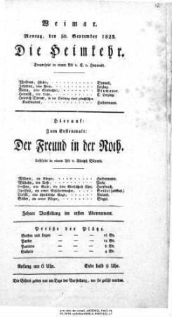 Der Freund in der Noth