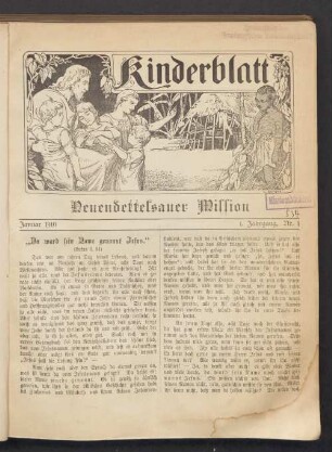 Januar 1910. Nr. 1