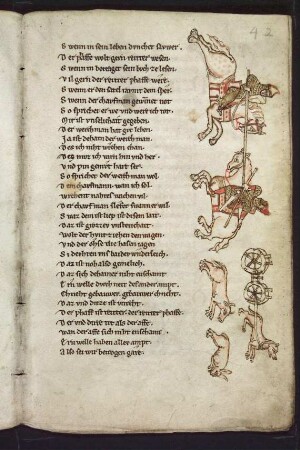 Tjost; Hund zieht Wagen; Ochse jagt Hase; (Buch 3).