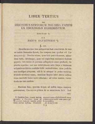 Liber Tertius De Originibus Nervorum Per Ossa Capitis Ex Encephalo Egredientium