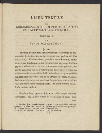 Liber Tertius De Originibus Nervorum Per Ossa Capitis Ex Encephalo Egredientium