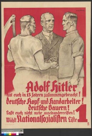 Wahlplakat der NSDAP zur Reichstagswahl am 6. November 1932