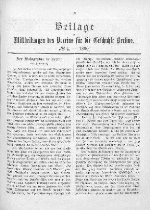 Beilage zu No. 4