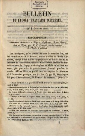 Bulletin de l'Ecole Française d'Athènes, 11/12. 1871