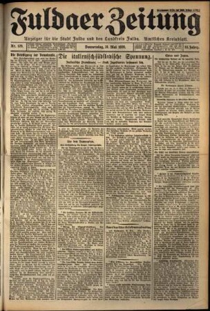 Ausgabe vom Donnerstag, den 31. Mai 1928.