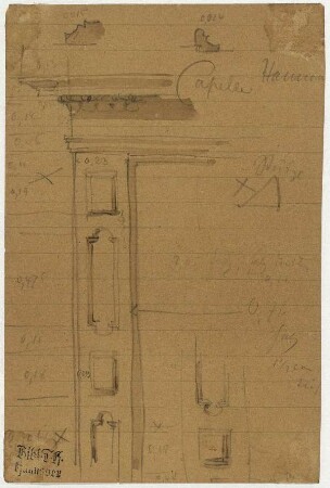 Kapelle in der Schmiedestraße 9 zu Hannover, Eckprofil