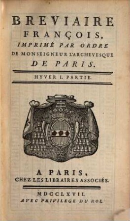 Breviaire François, [4],1. Hyver I. Partie