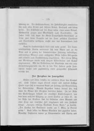 Der Bergbau im Saargebiet.