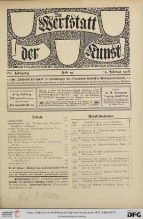 Heft 19 (10. Februar 1908)