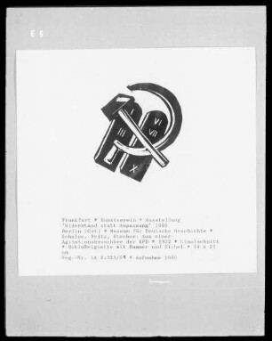 Aus einer Agitationsbroschüre der KPD — Schlußvignette mit Hammer und Sichel