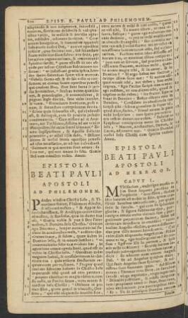 Epistola Beati Pavli Apostoli Ad Hebraeos.