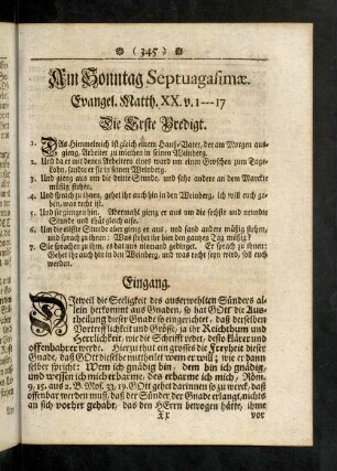 345-348, Evangelium; Eingang