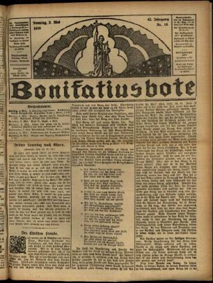 Erste Ausgabe vom Sonntag, den 03. Mai 1925.