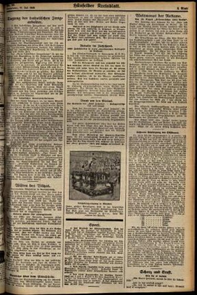 Zweite Ausgabe vom Donnerstag, den 25. Juli 1929.