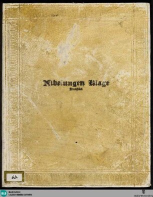 Nibelungen-Handschrift G: 'Klage' (Fassung *C), Fragment - Cod. Donaueschingen 64