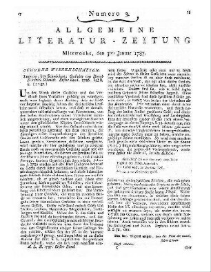 Gleim, J. W. L.: Blumen auf Spiegels Grab. Berlin: Maurer [1786]