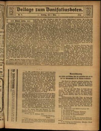 Zweite Ausgabe vom Sonntag, den 02. März 1924.