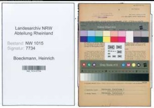 Entnazifizierung Heinrich Boeckmann , geb. 13.05.1900 (Buchhalter)