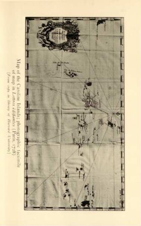 Map of the Caroline Islands; photographic facsimile of map in Lettres édifiantes