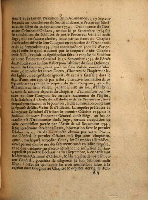 Arrest De La Cour De Parlement : Du 29 Août 1755.