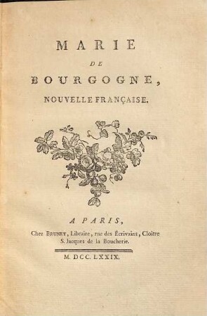 Marie de Bourgogne : Nouvelle Française