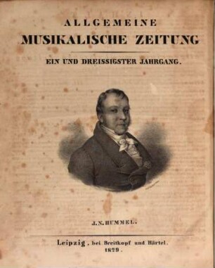 Allgemeine musikalische Zeitung. 31. 1829
