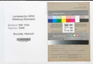 Entnazifizierung Heinrich Brunotte , geb. 00.00.0000 (Zahlmeisteraspirant)