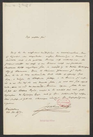 Brief an Franz Wüllner : 25.10.1874