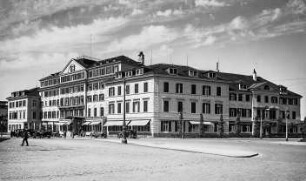 Dresden-Altstadt, Große Packhofstraße 1/3. Hotel Bellevue (1817-1820). Eckansicht