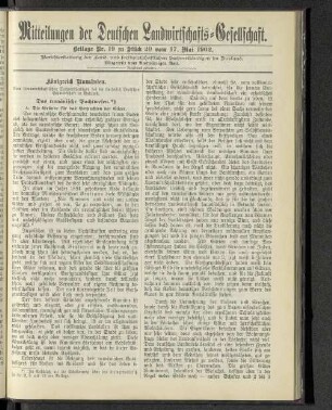 Beilage Nr. 19 zu Stück 20 vom 17. Mai 1902.