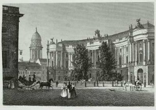 Die Königliche Bibliothek zu Berlin : Berlin, ein- und zweispännige Kutschen, Stich