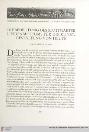 2: Die Bedeutung des Stuttgarter Lindenmuseums für die Kunstgestaltung von heute