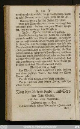 Von dem bittern Leiden und Sterben Jesu Christi, aus dem alten Testament.