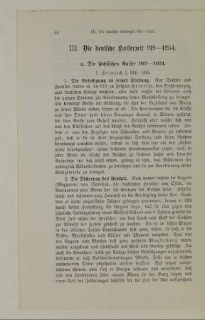 III. Die deutsche Kaiserzeit 919-1254
