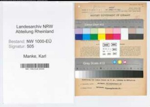 Entnazifizierung Karl Manke, geb. 11.01.1908 (Heimarbeiter)