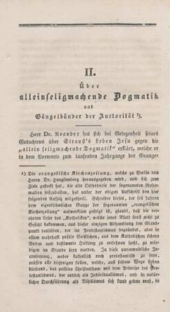 16-35 Ueber alleinseligmachende Dogmatik und Gängelbänder der Auctorität