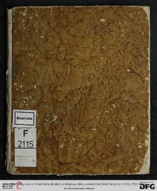 Collegia publica et privata, quae ... in alma et antiquissima Universitate Heidelbergensi ... tradentur