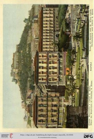 Napoli – Piazza Municipio e Castel S. Elmo. – Place du Municipio et Château S. Elmo. – Town all Square and St. Elmo Castle. – Rathausplatz und Castel S. Elmo.