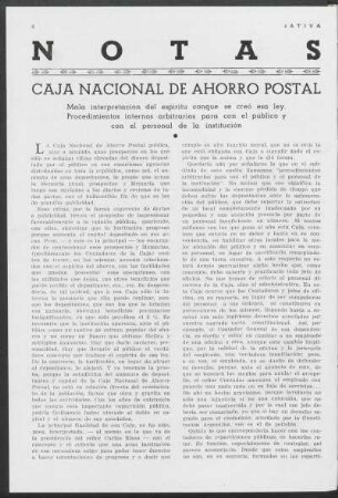 Notas - Caja nacional de ahorro postal