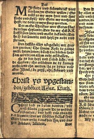 Christ ys vpgestanden / gebetert / Mar. Luth.