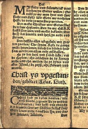 Christ ys vpgestanden / gebetert / Mar. Luth.