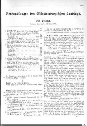 135. Sitzung, Stuttgart, 24.6.1922